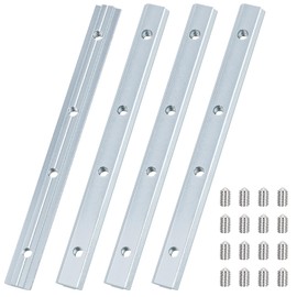 Yeepeo M6 Aluminium Profile Connector, 180 mm Profile Connector, Galvanised Carbon Steel Rod Profile, Strut Profile Profile for 8 mm 3030, 3060, 3090 Aluminium Profile, Pack of 4