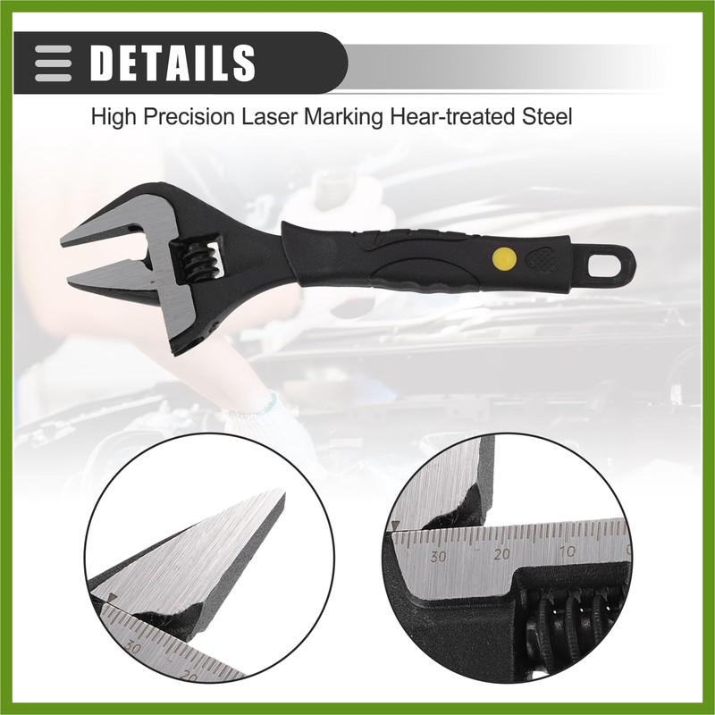 HOPESPANNER Universal Adjustable Spanner Wide Jaw Opening Wrench Automotive Tool