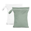 Moorle Pack of 2 wet bags, Grey & White