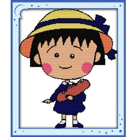 Happy Forever Cross Stitch, Cartoon Characters, Sakura Momoko