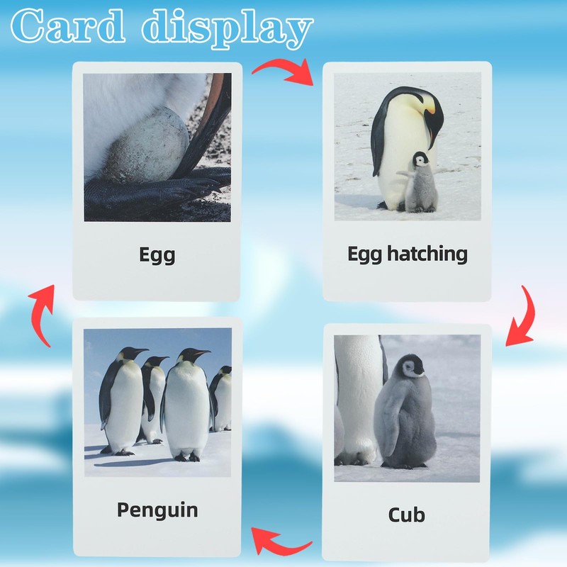 ONEST Mini Penguin Animals Set Penguin Circle Figurines Set Plastic