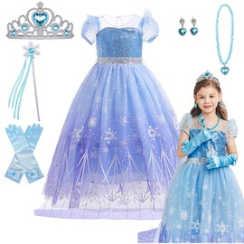 Qichenk Bluepurple 120 Dress, Children's Cosplay, Princess Dress, Halloween, Dress, Girls, Christmas Surprise, Costume, Children, Princess Dress, Birthday, Party, Shichi-Go-San Celebration