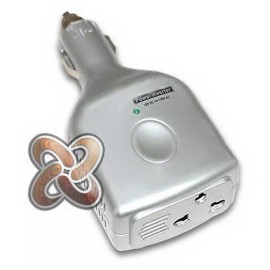 PowerLine Silver Mobile AC Outlet Dc To Ac Inverter Car Adapter 75 Watt