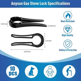 SULIUDAJI Pack of 10 Child Lock Cooker Temperature Resistant Cooker Child Safety Cooker Protection Children Child Lock Cooker Knob Cooker Knob Child Lock Cooker Knob Safety Cover F