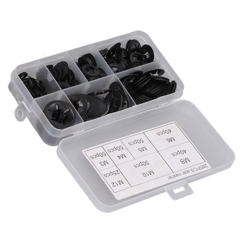 285Pcs Starlock Washer Internal Tooth Lock Fastener M3 M4 M5