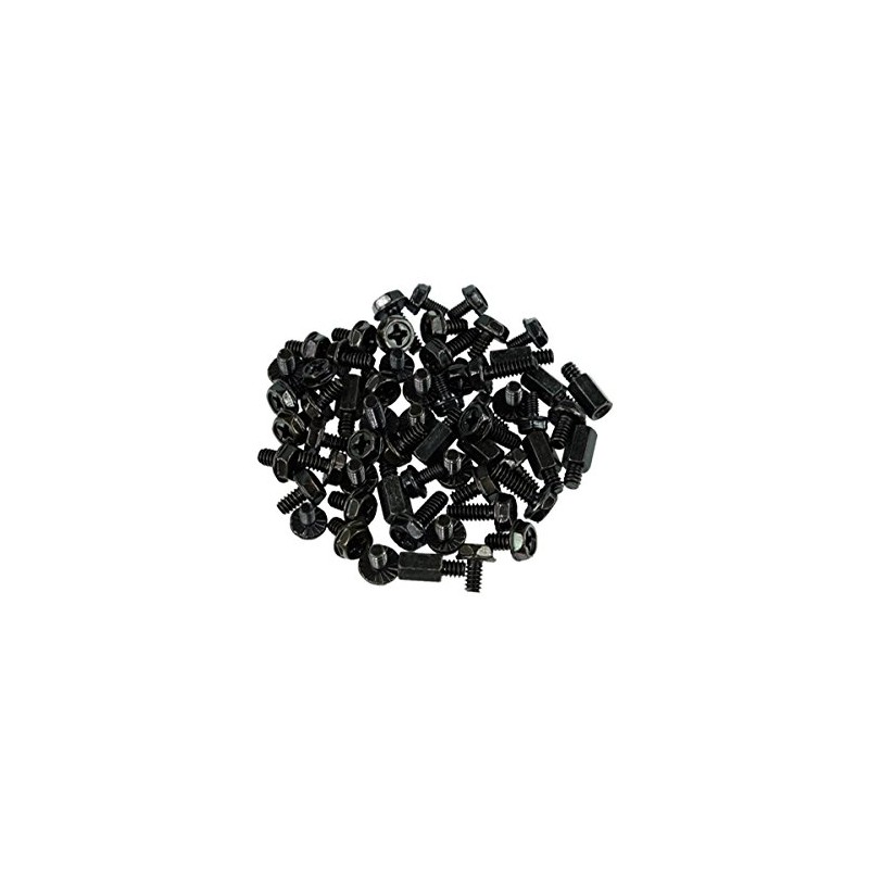 Phobya 75076 Computer Compartment, Screws and Nuts (Black, 60 Pieces)
