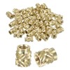 Sourcing Map Knurled Insert Nuts, 100pcs M3 x 6mm L