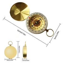 Outdoor Portable Compass Pocket Compass with Luminous Numbers for Campin Hiking Hiking