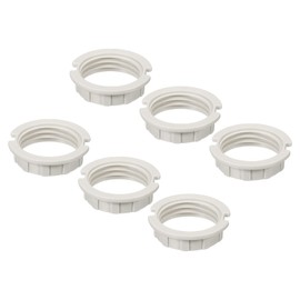sourcing map G9 Light Socket Rings Lamp M20 Shade Holder Adapter Ring Replacement for Light Fixtures, White, Pack of 6