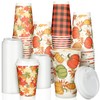 Fulmoon 60 Pack Thanksgiving 16 oz Disposable Coffee Cups Set