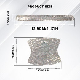 BSAMZO Car Door Bowl Protection Car Door Handle Protector Stickers Car Door Handle Scratch Protector Jeweled Door Handle Stickers (Colorful)