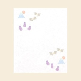 SAIEN Kaishi de saison No. 3028 Kaishi de saison Ichibutaka Three Eggplant, 6.9 x 5.7 inches (175 x 145 mm), Pack of 20