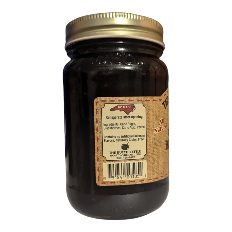 The Dutch Kettle Amish Homemade Black Raspberry Jam - One