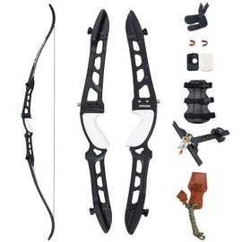 SinoArt 68" Metal Riser Takedown Recurve Bow Adult Archery Competition Athletic Bow Weights 20-36Lbs Right Handed Archery Kit (30Lbs, Black)