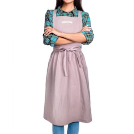 Spdycess soft cotton kitchen cooking apron with cross back: for cooking catering work commercial restaurant