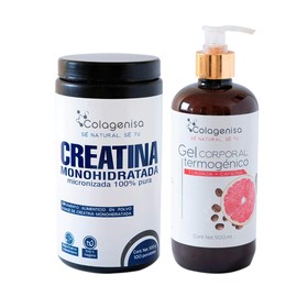 Kit Fuerza  Definición  Creatina Monohidratada  Gel Corporal Termogénico  Energía, Rendimiento y Apariencia de la Piel                                