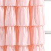 Lush Decor Blush Ruffle Window Curtain-Shabby Chic Farmhouse Style Panel