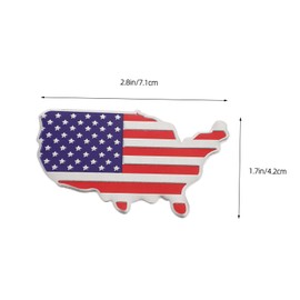 Mikinona USA Flag Metal Decal for Cars Suvs Trucks Durable Aluminum Alloy Sticker Easy Installation Multiple Color Options for Exterior Decoration