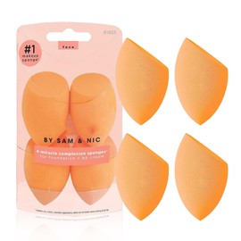 UYGTHI Schönheitsschwamm 4 Stück, Make Up Schwamm Für Flüssige Und Cremige Foundation, Beauty Blender Für Damen, Latexfrei, Vegan, Für Streifenfreies Und Professionelles Make-Up