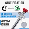 SUNGATOR Push Fit Frost Free Sillcock, 10" Anti-Siphon Hydrant, 3/4-Inch