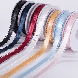 CSZD RIBBON Light Pink Satin Baby Ribbon 3/8" to 5/8" Wide x 10 Yards Double Face Satin Picot Ribbon for Wedding, Party, Gift Wrapping, Sewing, Crafting, Hair Bow Making, DIY Projects (Light Pink)