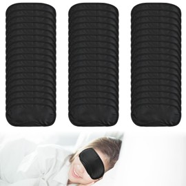 YUXIANLB 100 Pcs Eye Mask Blindfold for Party Game, Disposable Soft Eye Cover Sleep Eye Masks with Nose Pad and Elastic Strap, Sleep Mask Eye Shade for Women Men Travel Nap (Black)