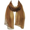 Wrapables Solid Color Silk Long Scarf, Brown