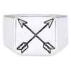 Kuzzoi 0601990719 Men's Signet Ring, Solid 14 mm Wide in