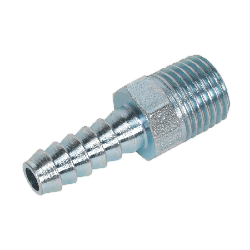 Sealey AC08 Screwed Tailpiece Male 1/4BSPT - 1/4 Hose Pack