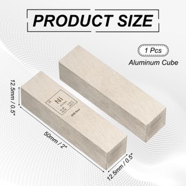 PATIKIL Nickel Cube 0.5x0.5x2 inch Ni High Density Element Stick Unique Metal Cube Periodic Table of Elements Collection Experiment Teaching Materials Science Classroom Teacher