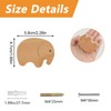 MOROBOR Elephant Shaped Wooden Knobs, 6pcs Single Hole Beech Wood