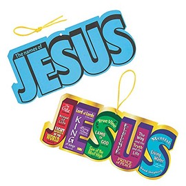 Fun Express Scratch 'N Reveal Names of Jesus - Interactive Craft Activity for Kids - Perfect for VBS Vacation Bible School Supplies Educational Christian Craft Sunday School Bible Learning - 12 Pieces