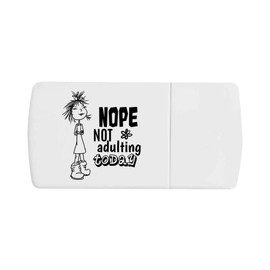 'Not Adulting Today' Pill Box with Tablet Splitter (PI00032615)