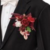 TINGE TIME Single Pocket Boutonniere for Man Groom, Best Man