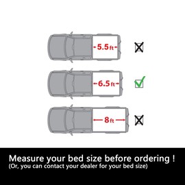 Kucaruce Soft Vinyl Lock & Roll-Up Tonneau Cover,6.5FT No Drill Truck Bed Cover Fit for 88-00 Chevy/GMC C10 C/K Pickup Fleetside Bed