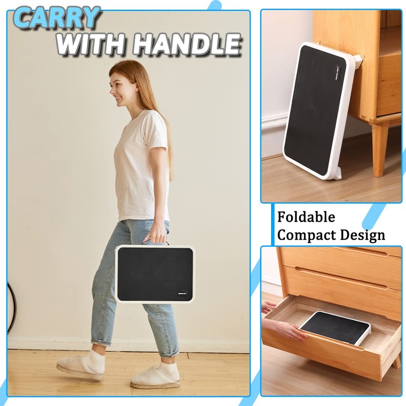Double Elite 3 Levels Adjustable Folding One Step Stool, Safer
