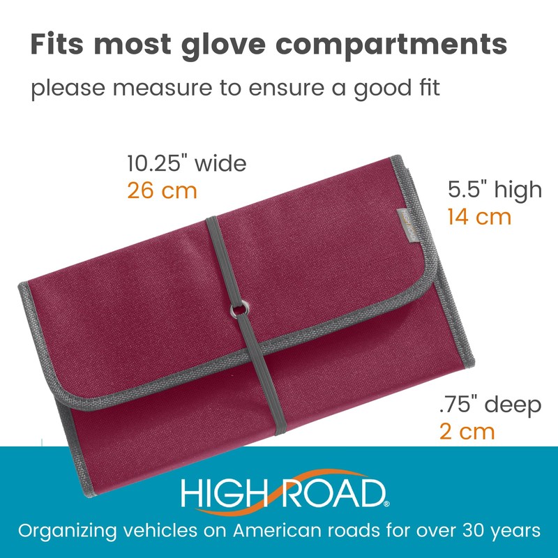 High Road Car Glove Box Organizer - Maintenance Folder for
