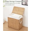 SETVSON Laundry Hamper with Lid Wicker Laundry Basket 112 L