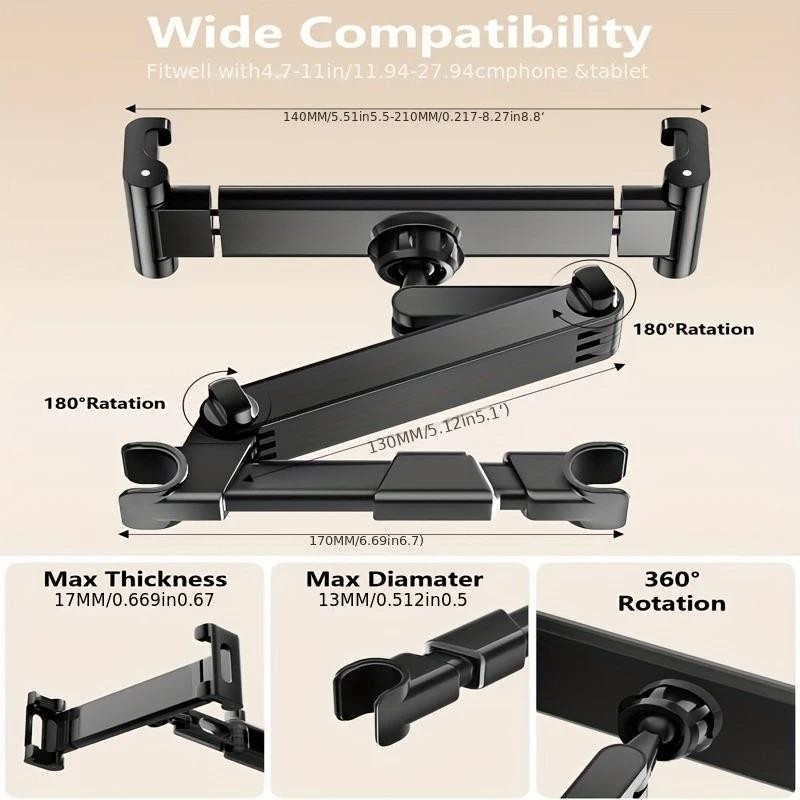 Car tablet Holder, Phone holder car, Compatible with Mobile Phone,