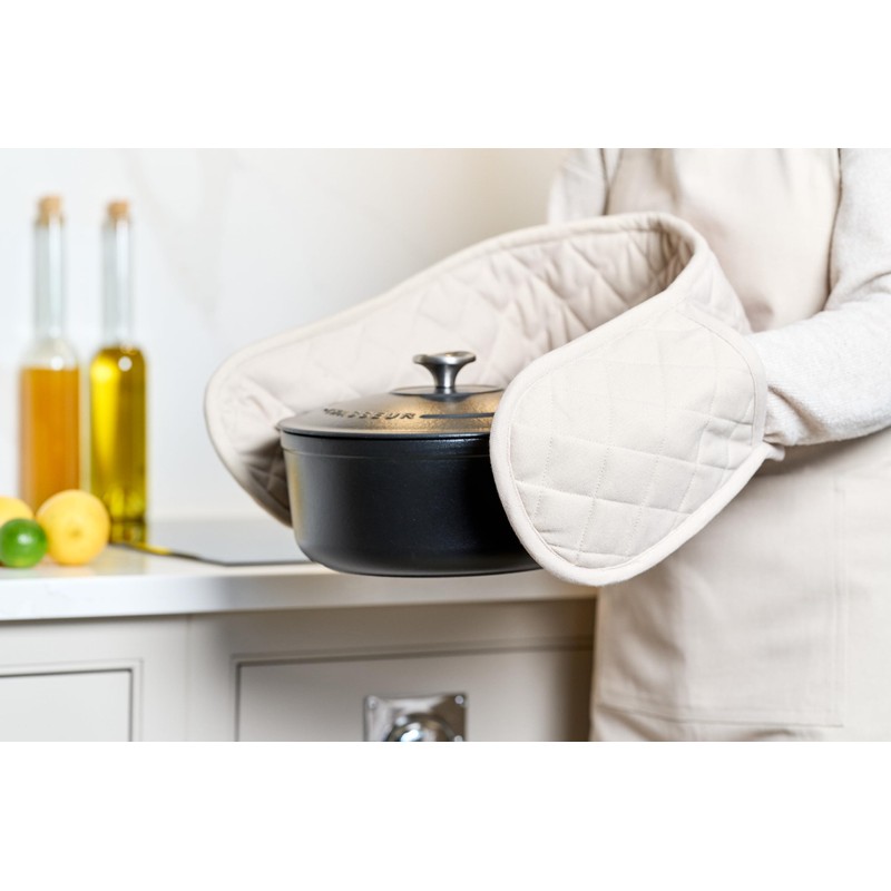 Love Colour Double Oven Gloves - Stone