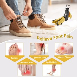 UNIKOO Boot Shoe Stretcher Wide Feet, Professional Shoe Stretcher Men Women Adjustable Length & Width, Shoe Widener Expander for Women 7.5-12, Men 6-11 (Yellow)