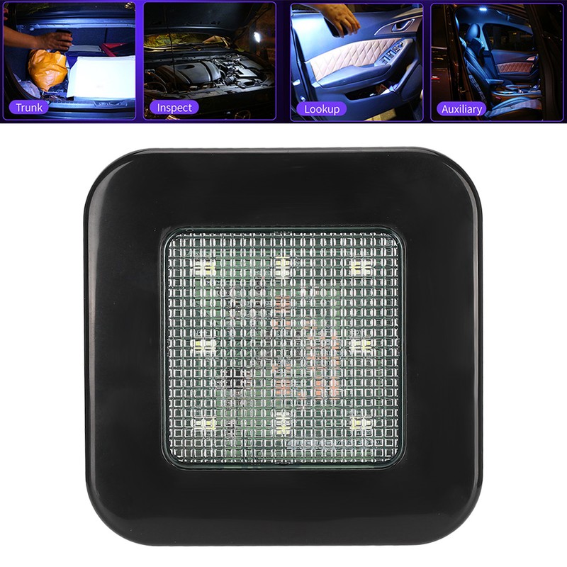 Car Interior Reading Light 3 Color LED Magnet Rear Trunk