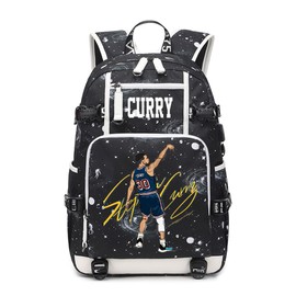 Ansigeren No. 30 Basketball Player Multifunctional Backpacks Sports Fan Bookbag Travel Student Backpack (Q4)