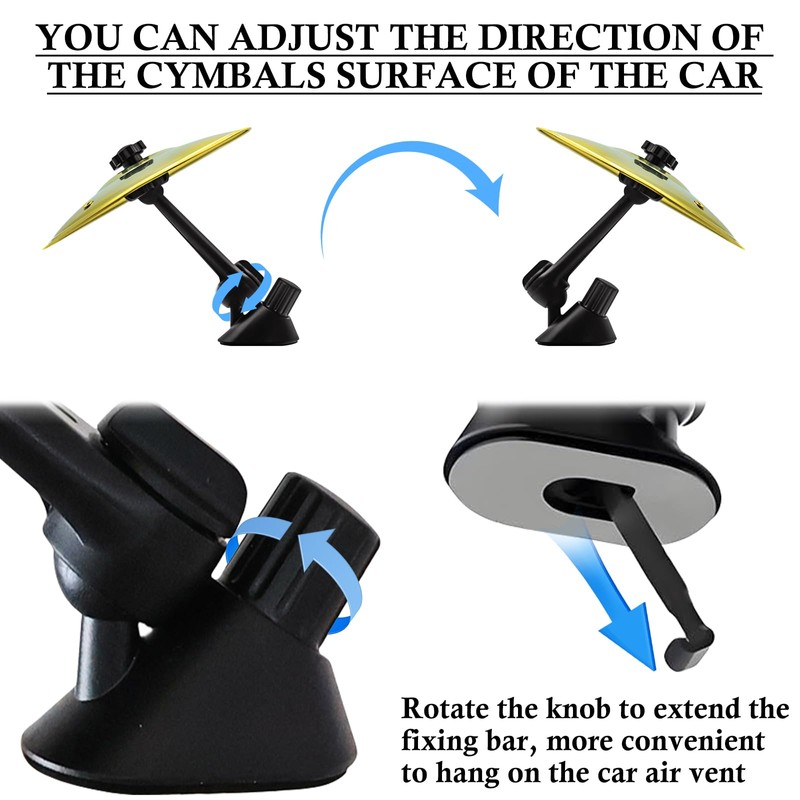 Car Crash Cymbals Car Cymbals Air Vent Mini Drum Kit