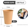 pafnisoin Paper Cups Brown Pack of 100 Coffee Cups Paper