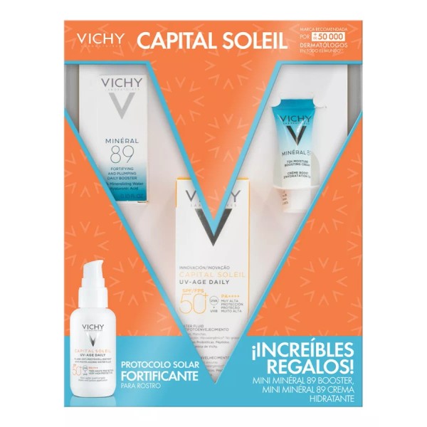 Vichy Kit Capital Soleil Fps50 40ml+mineral 89 Booster+crema