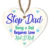 Pixie's Gifts Stepdad Wooden Heart Plaque - Sentimental Gift for