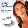 Obeyalash (Canna-WL016) Individual Eyelashes, 84 Pieces, Cluster Lashes, C Curl,
