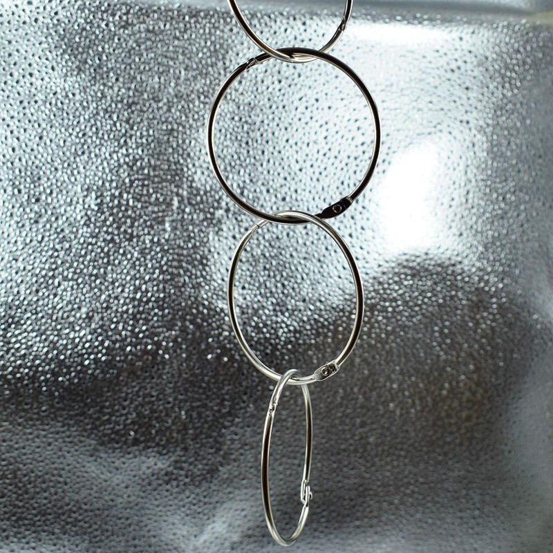 Binder Rings Loose Leaf Book Key Ring Clips (8 Pack)