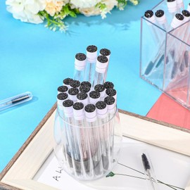 Patelai Juego De 80 Tubos De Cepillos De Rímel Desechables, 40 Tubos Vacíos Con 40 Cepillos Para Pestañas, Herramienta De Maquillaje Para Extensiones De Pestañas (Estilo Lentejuelas Negras)